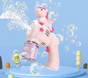 Máquina Automática de Burbujas de Unicornio, Pistola de Burbujas Manual, Juguete de Verano para Niños, Perfecto para Niños y Niñas - Product Image 3