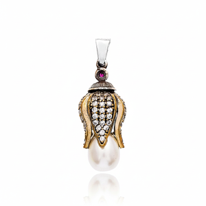 Bijoux en argent sterling 925 faits à la main en Turquie, design authentique avec pendentif en forme de perle, vente en gros - Product Image 2