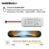 DC12V/24V 5A 60W trois couleurs CCT gradateur de mémoire Micro commutateurs capteur Radar à trois boutons contrôle de la lumière LED interrupteur tactile miroir