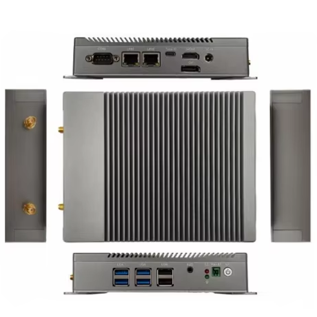 Industrial Embedded Fanless PC N95 N100 2 LAN 6 USB COM DP Type-C Display Windows Linux System for Factory Automation