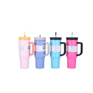 Nuevo Vaso Térmico Elegante con Aislamiento al Vacío <span class=keywords><strong>para</strong></span> Hombres y Mujeres, <span class=keywords><strong>de</strong></span> Acero Inoxidable 304, con Asa y Pajita, 40oz, <span class=keywords><strong>para</strong></span> Coche, Mantiene Frío - Product Image 5