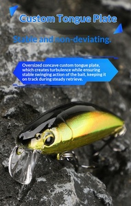 Leurre Minnow ABS SWORDFISH imprimé, appât artificiel dur pour bar, pêche en mer, coulée lente, ultra-lanceur, mi-eau, avec hameçons - Product Image 5
