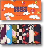 Coffrets cadeaux créatifs multicolores personnalisés KTS401 OEM chaussettes amusantes fantaisie en coton fou Happy Food/Fruit/Animal/Géométrique pour hommes