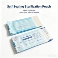 Rouleaux de pochettes de stérilisation pour instruments de clinique vétérinaire et salle blanche, faciles à utiliser, sans machine de scellage requise, pochette stérile dentaire