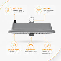 Almacén en Alemania, Garantía de 7 Años, 100-200W Ajustable, 200lm/W, Lente Liteon 5050 de PC, IP66, IK08, UGR Inferior a 22, Lámpara LED High Bay UFO