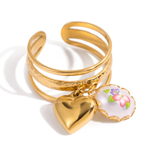 Amuleto de Acero Inoxidable en Forma de Corazón con Diseño Floral para Regalo de Joyería, Origen Yiwu - Product Image 5