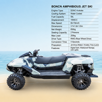 BONCN Jet ski 4 temps 1600CC en fibre de verre, deux places, moteur refroidi par eau, transmission CVT, vitesse maximale 60-70 km/h