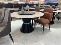 Chaise de salle à manger de haute qualité, table basse en marbre pour restaurant, table à manger en métal, ensembles de tables à manger nordiques