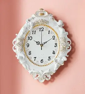 WHOLESALE EUROPEAN STYLE RESIN CLOCK HOME DECOR CREATIVE ARTIFICIAL GIFT STATIC ARTICLE WHITE BLACK HOT SELLING