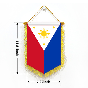 Mini 20x30cm Pennant Car Flags Philippines Wall Decor Display Accessories <b>Small</b> Ornaments for Hanging - Product Image 4