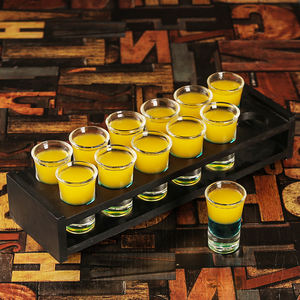 Juego de copas de regalo Mini chupito por sublimación, copas pequeñas de cóctel de bala, <span class=keywords><strong>Vodka</strong></span>, whisky, copas de vino con soporte de madera - Product Image 4