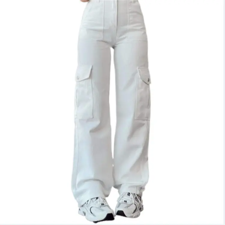 Nieuwe Trend Cargo Broek Dames Casual Broek Vrouw Met Zak