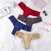 40531 Celana Dalam Wanita G-String Berkualitas Tinggi, Renda Pinggang Rendah, Bahan Halus, Bernapas, Celana Dalam Wanita Sutra Es, Thong Seksi