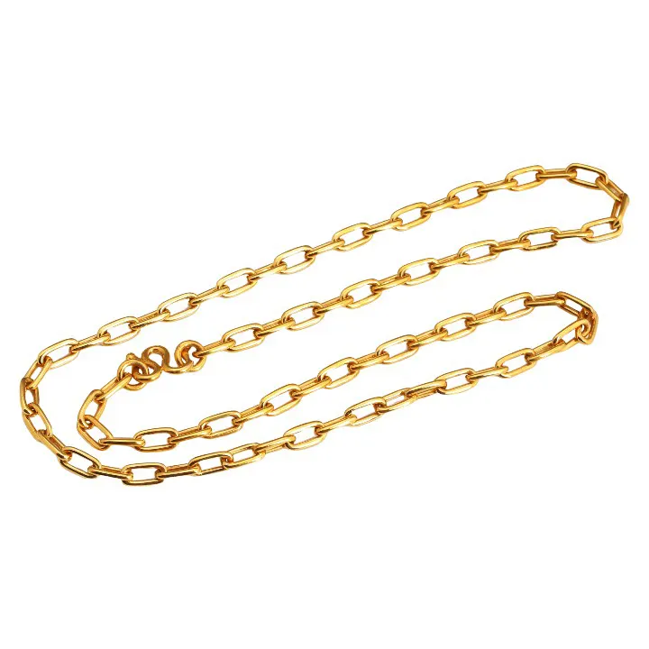 Individueller hochwertiger vergoldeter Schmuck-Halsband Jewelry Cross Chain Herren S925 Sterlingsilber zylindrische Kreuz-Halsband