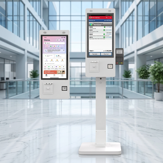 21.5" Interactive Touchscreen Kiosk Wall Mounted Self Service Ordering Machine Fast Food Order Equipped Android System SDK