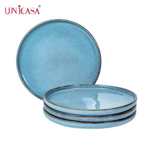 <span class=keywords><strong>UNICASA</strong></span>-Juego de platos de cena redondos reactivos de cerámica, vajilla de porcelana, juego de vajilla de cerámica - Product Image 1