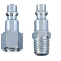 6 pièces style américain 1/4NPT compresseur d'air coupleur de tuyau fer nickelé coupleur pneumatique connecteur femelle