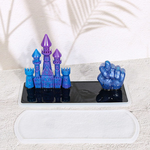 Étiquette de <span class=keywords><strong>stationnement</strong></span> suspendue coin rond Angle droit moule gel de silice miroir bijoux numéro - Product Image 3