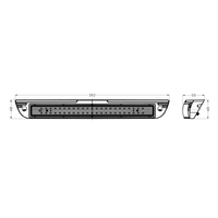 Lumière de scène LED RV 15 pouces 46W 12V 24V, étanche, pour extérieur, avec boîtier blanc, pour camping-car, remorque, tente