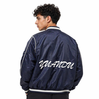 Blouson Bomber Décontracté d'Hiver Personnalisé pour Homme – Qualité Nylon, Style Streetwear, Col Montant, Veste de Sport Type Varsity