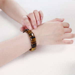 Occhi di tigre colorati perline di pietra naturale braccialetti e bracciali braccialetto fatto a mano in pietra mookete gioielli energia per donna o uomo - Product Image 4