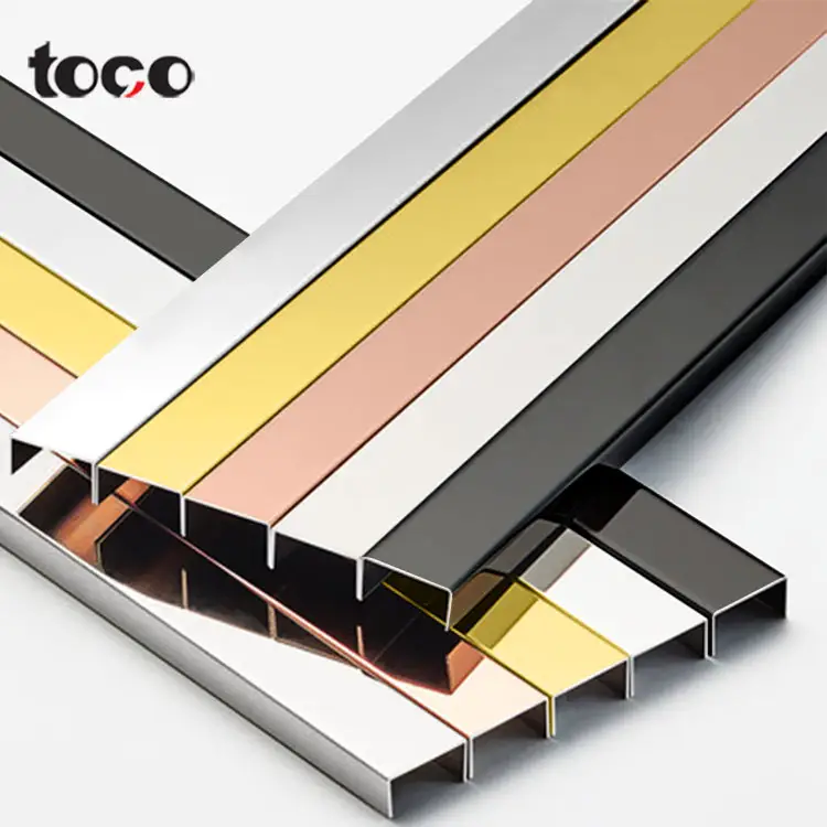 TOCO Shape Listello Style Door Edge Molding Decoration Walls Profile For Curved Lines U Channel Plastic Strip