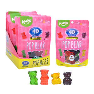 Amos merek 4D Halal Kualitas Tinggi campur buah rasa manis permen <span class=keywords><strong>Gummy</strong></span> Bears cetakan permen dalam jumlah besar - Product Image 6