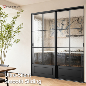 <span class=keywords><strong>Porte</strong></span> <span class=keywords><strong>coulissante</strong></span> en verre et aluminium DEJIAS, cadre fin, style moderne et minimaliste, pour chambre, salon, villa de luxe, bureau, cloison. - Product Image 1