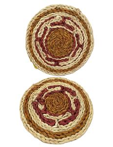 Napperon tissé fait main OEM panier rond en herbe naturelle suspendu Boho tissé décor pour la maison du Vietnam - Product Image 1