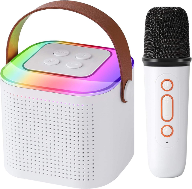 Factory Sale Design Best Wireless  Speaker Stereo Speaker with Microphone RGB Colorful Lights for Kids Adults Metal