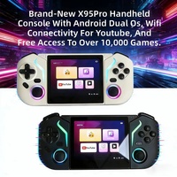 Nouvelle console de jeu portable X95 PRO, écran HD IPS de 3,5 pouces, joystick lumineux RVB, émulateur de jeu rétro
