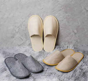 Buena venta Nuevo estilo Tipo abierto Suministros de <span class=keywords><strong>hotel</strong></span> Zapatillas desechables Salón de belleza Lino <span class=keywords><strong>Hotel</strong></span> Aerolínea Zapatilla - Product Image 6