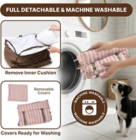 Luxuriöses Modernes Outdoor-Reisebett für Hunde Wasserdichter Waschbarer Bezug Tragbar Multifunktional Ganzjährig Nutzbar Metall-Gurt Autositz