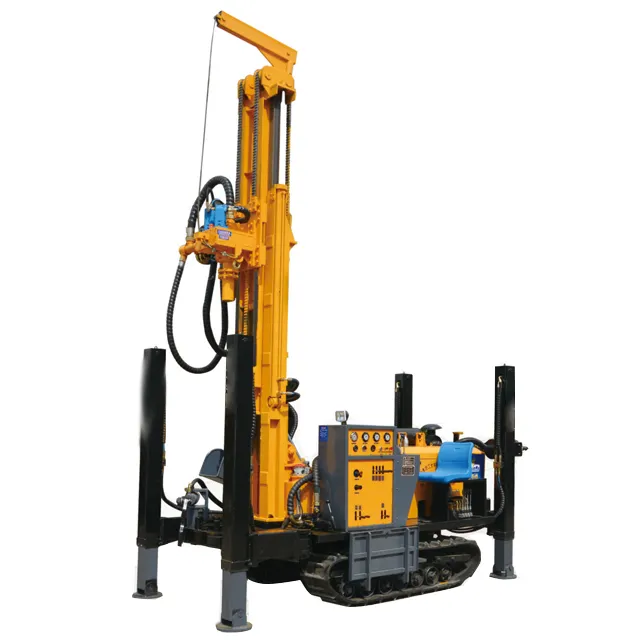 200m Crawler Mounted Diesel Borehole DTH Water Well Drilling Rig Machines
