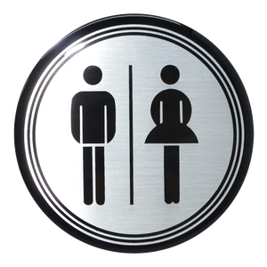 Accesorios interiores de etiqueta redonda para baño de hombre/mujer - Product Image 1