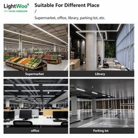 Système de profilé lumineux linéaire LED en aluminium durable, lampe à raccordement pour salle de sport, éclairage LED pour magasin de détail, salle d'exposition, projet de entrepreneur, suspension