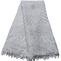 Robe et jupe en coton brodé de dentelle nigériane respirante pour femmes nouveau tissu de dentelle africaine de conception