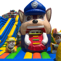 Château gonflable Alliance maison gonflable avec toboggan PawPatrol location commerciale fourniture d'usine OEM