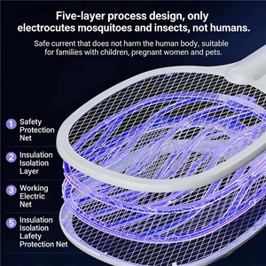 Wholesale Premium Electric Mosquito Swatter Replacement <b>Net</b> Durable 3 Layers Safety <b>Mesh</b> for Mosquito Racket PCB Accessories - Product Image 6