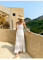 Robe de vacances de plage pour femme Vêtements de plage pour femme. Jupe longue de style européen pour l'été.