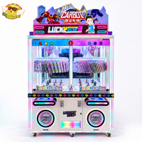 Grande machine à griffes avec 68 pinces doubles pour deux joueurs, machine à griffes d'arcade pleine grandeur avec cabinet en métal et acrylique pour les prix cadeaux