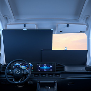 Pare-soleil de voiture St-5021, surface argentée en titane, installation par ventouse, protection générale contre la chaleur estivale - Product Image 5