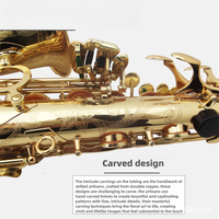 Factory Wholesale Professional High-Grade Gold Lacquered Brass Eb Alto Saxophone Wind Instrument Rust Resistant