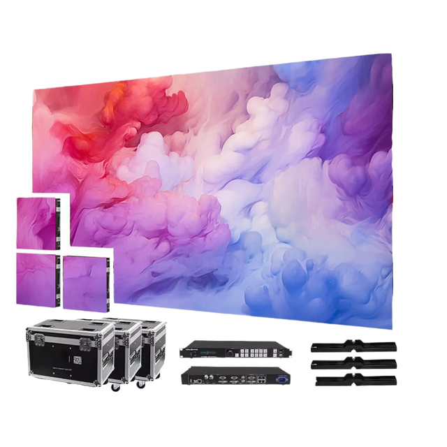 HXT Indoor Led Display Screen Stage Rental Led Screen P3.91 LED Video Wall 500 * 500mm Rental Led Screen Led Wall Panel Factory