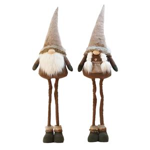 Gnome aux longues jambes, homme/femme, avec chapeau marron, H 148 cm, ASS - Product Image 1