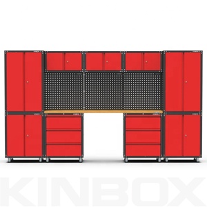 Kinbox 13 Pieces Garage Furniture Storage Workbench/ Cabinet With Drawers for Home Use 20CM13 Garage <b>Tool</b> <b>Box</b> for Home Use - Product Image 1