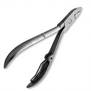 Coupe-ongles professionnel en acier inoxydable avec une large ouverture de mâchoire pour les ongles épais, lame incurvée, finition mate, 15g - Product Image 2