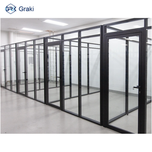 कार्यालय कांच की दीवार विभाजन आधुनिक डिजाइन एल्यूमीनियम तैयार कमरे डिवाइडर अत्यधिक प्रभावी ध्वनि अवशोषण का उपयोग करते हैं - Product Image 5