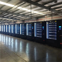 Distributeur automatique commercial de snacks et de boissons en acier inoxydable, refroidissement par compresseur, gestion basée sur le cloud, 300-600