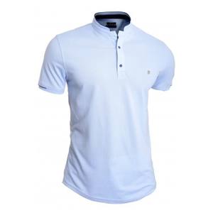 Polo en coton à col montant pour hommes, de couleur contrastée, Design Slim, nouveau Design, 2020 - Product Image 6